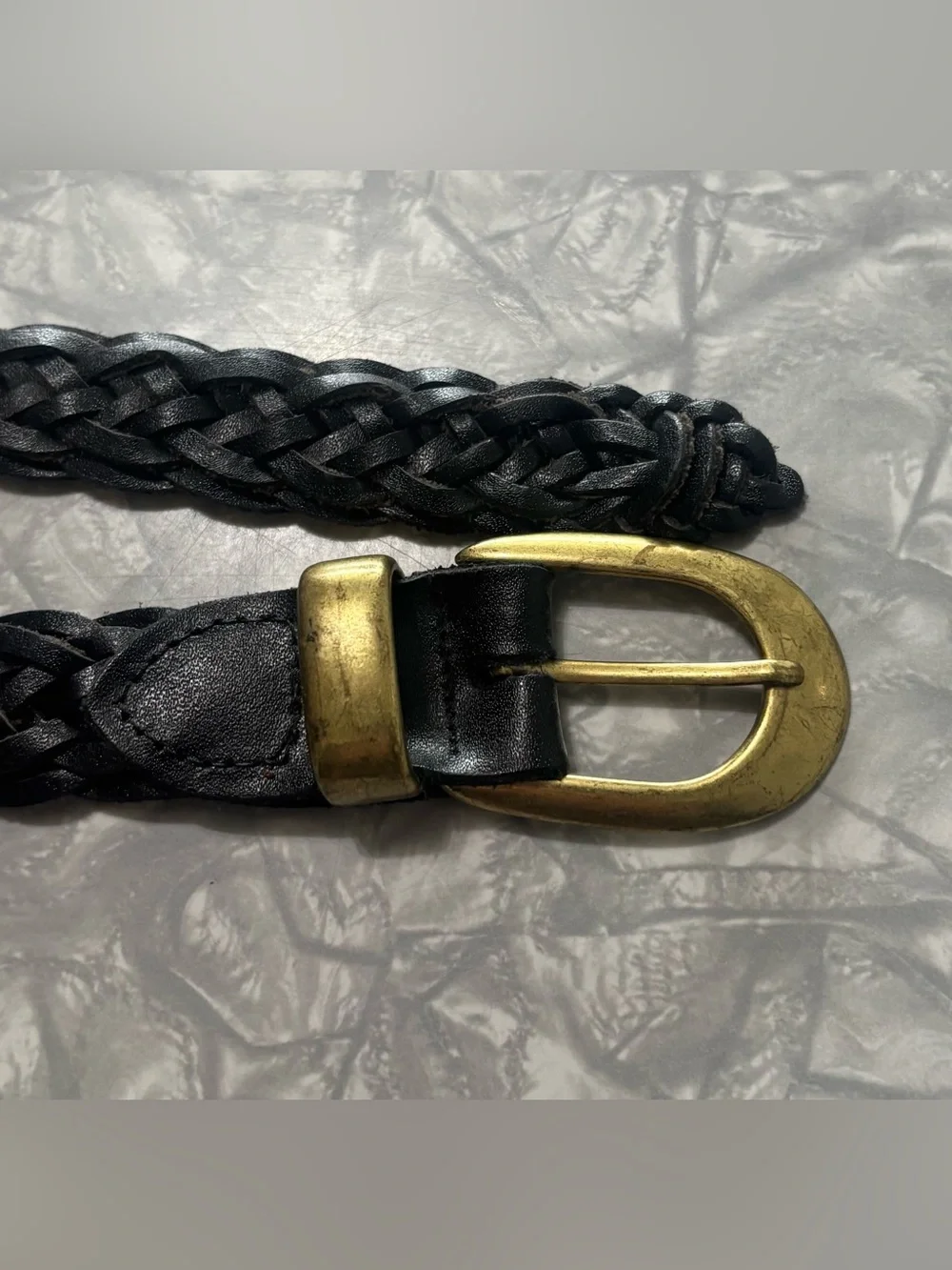 Vintage Argentina Capezio Genuine Leather Braided Belt Size S/M